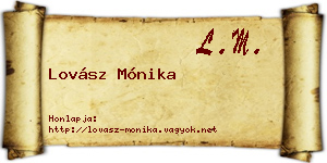 Lovász Mónika névjegykártya